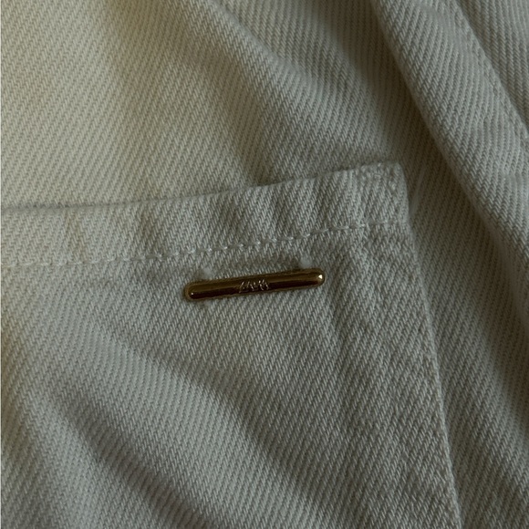 Zara Cream Coloured Paper Bag Waist Jeans - Picture 5 of 5